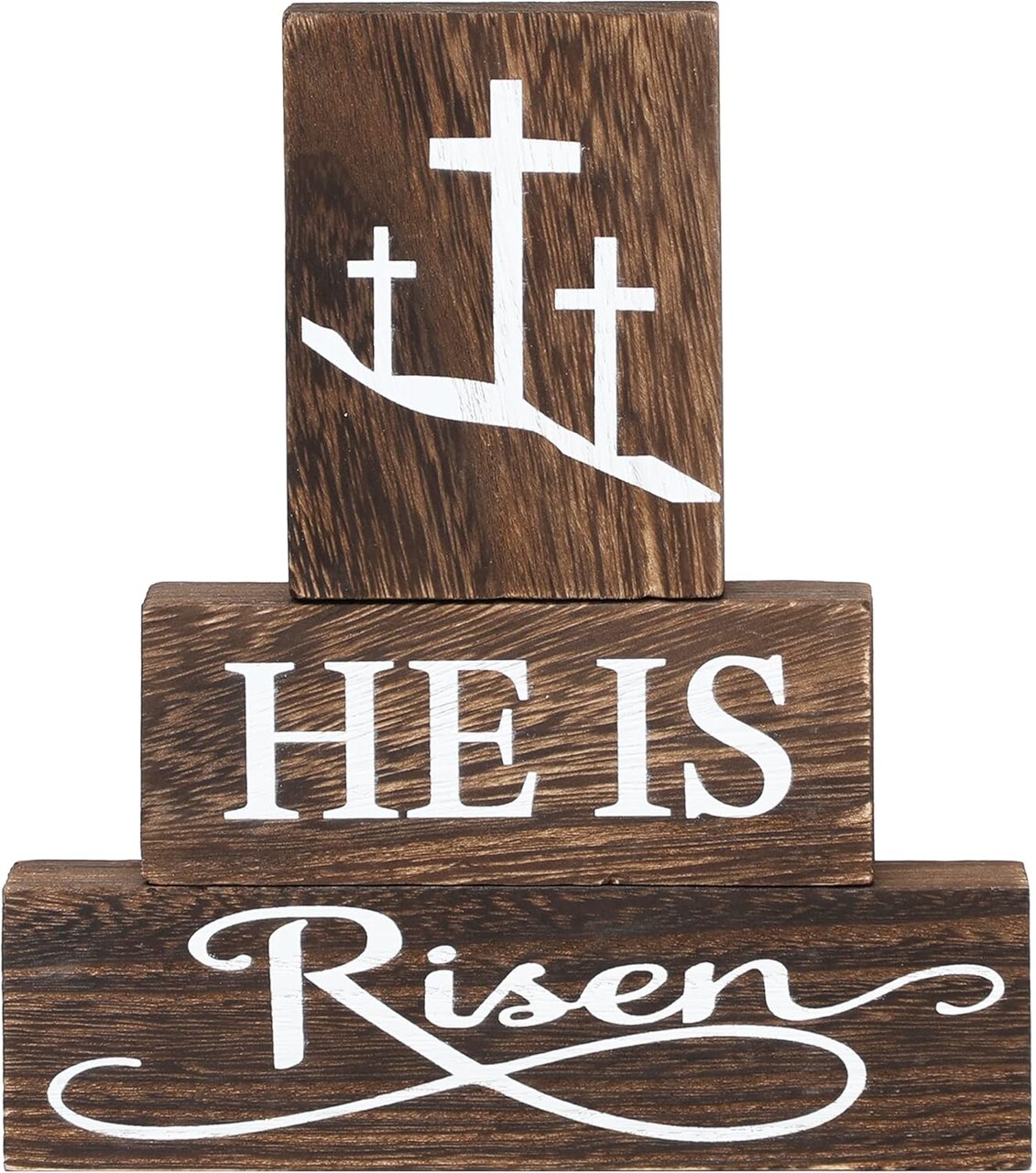 Easter Table Decorations,Easter Tiered Tray Decor, 3PCS Wooden Signs